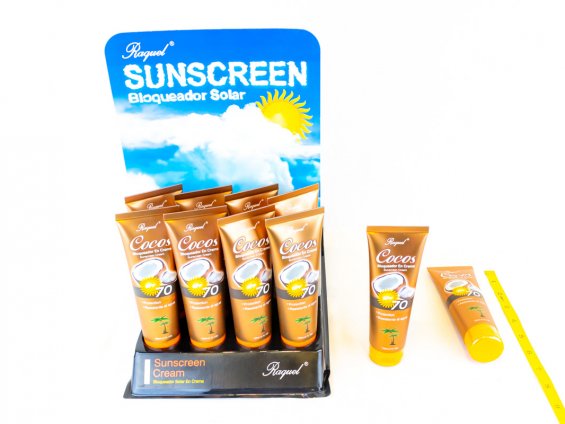 Bloqueador solar en crema Raquel COCOS SPF-70 - Protección UVA / UVB