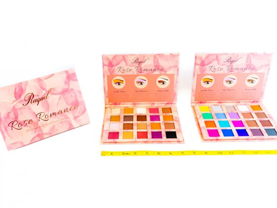 Paleta de sombras para ojos Raquel ROSE ROMANCE - 20 colores Simmer y Matte